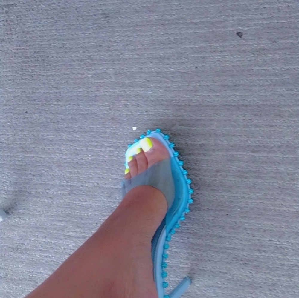 Blue open toe sandals - Picture 4 of 4
